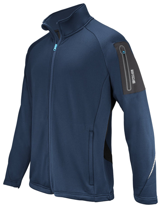 ProJob 3319 Microfleece Jacke Marine Gesamtansicht