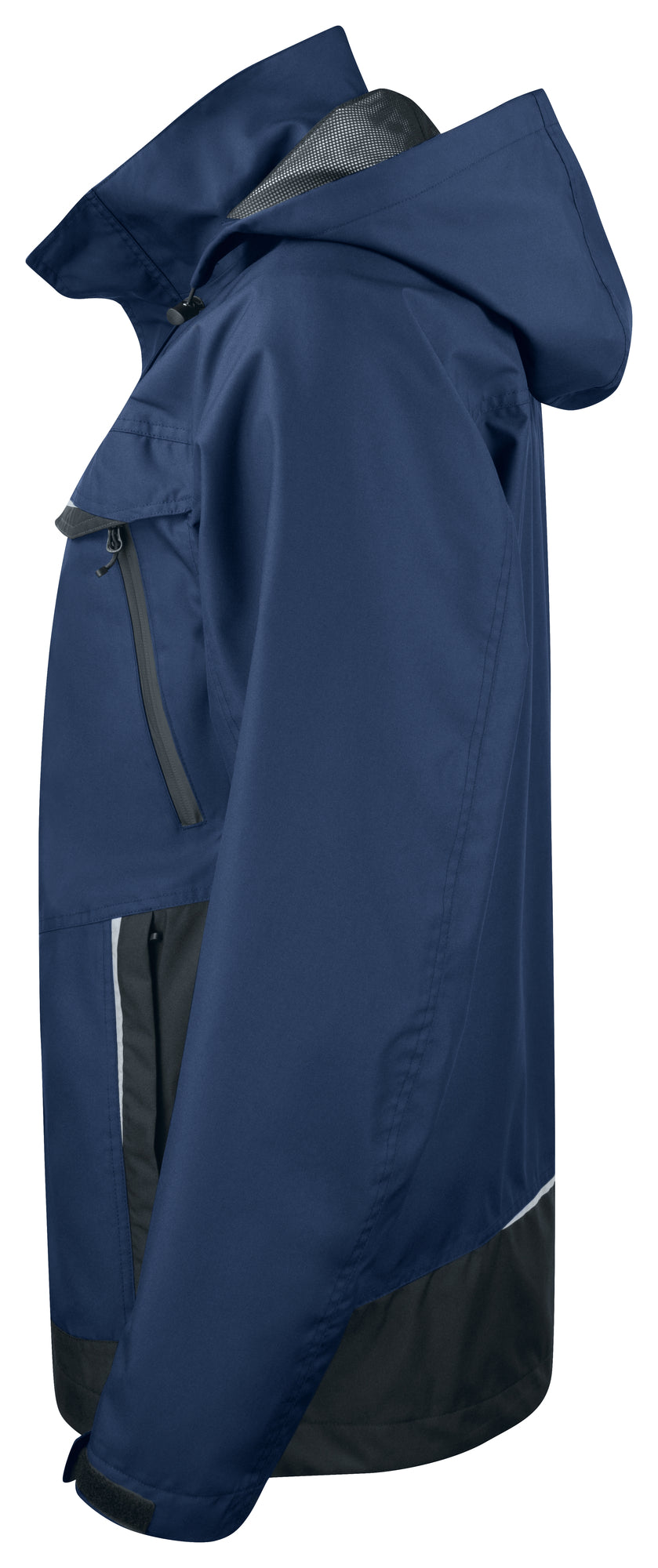 PRO JOB - 4441 gefütterte Wind-und Wasserdichte Regenjacke mit Kontrastelementen
