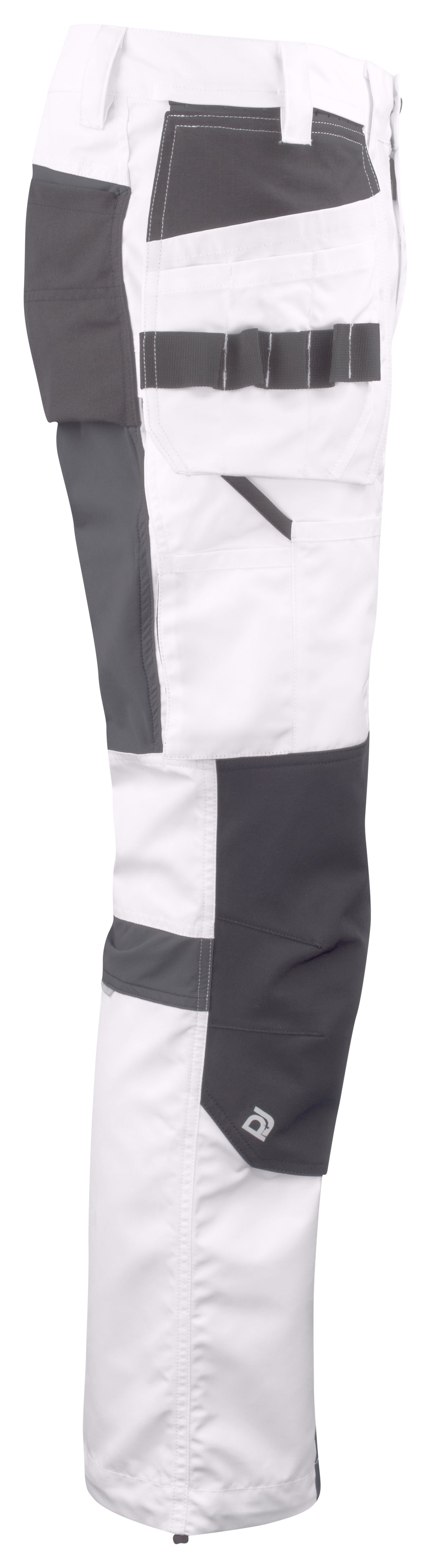 ProJob 5536 Bundhose mit Stretcheinsätzen und Abnehmbaren Hängetaschen Weiss, Seitenansicht rechts