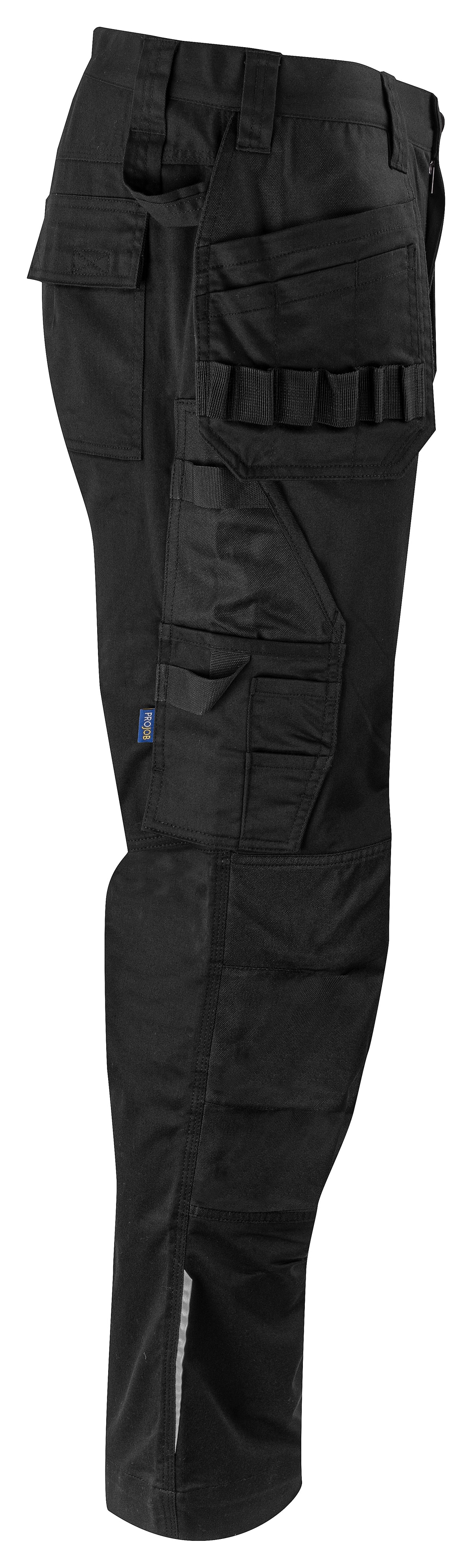 ProJob 5570 Bundhose Stretch mit Hängetaschen Schwarz, Seitenansicht rechts