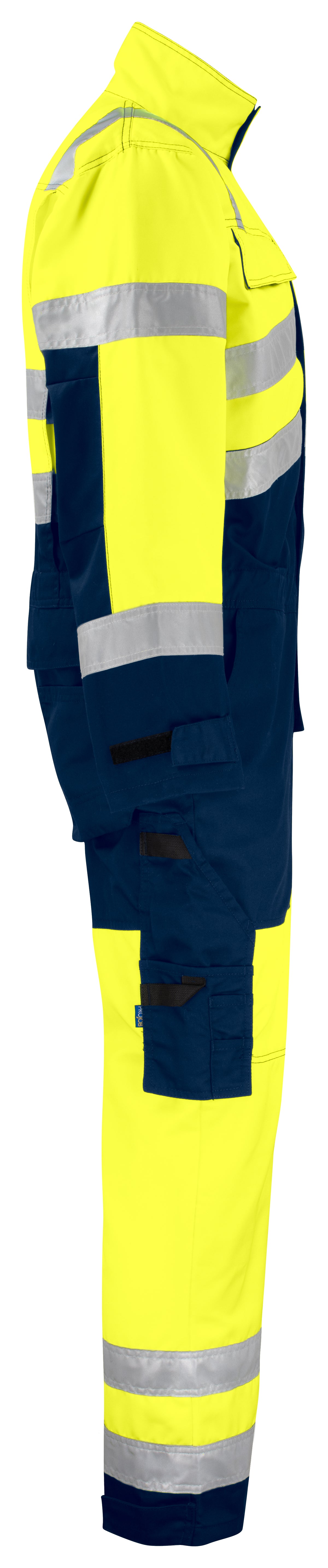 ProJob 6203 Overall EN ISO 20471 Klasse 3 Moderner Schnitt Gelb/Marine, Seitenansicht rechts