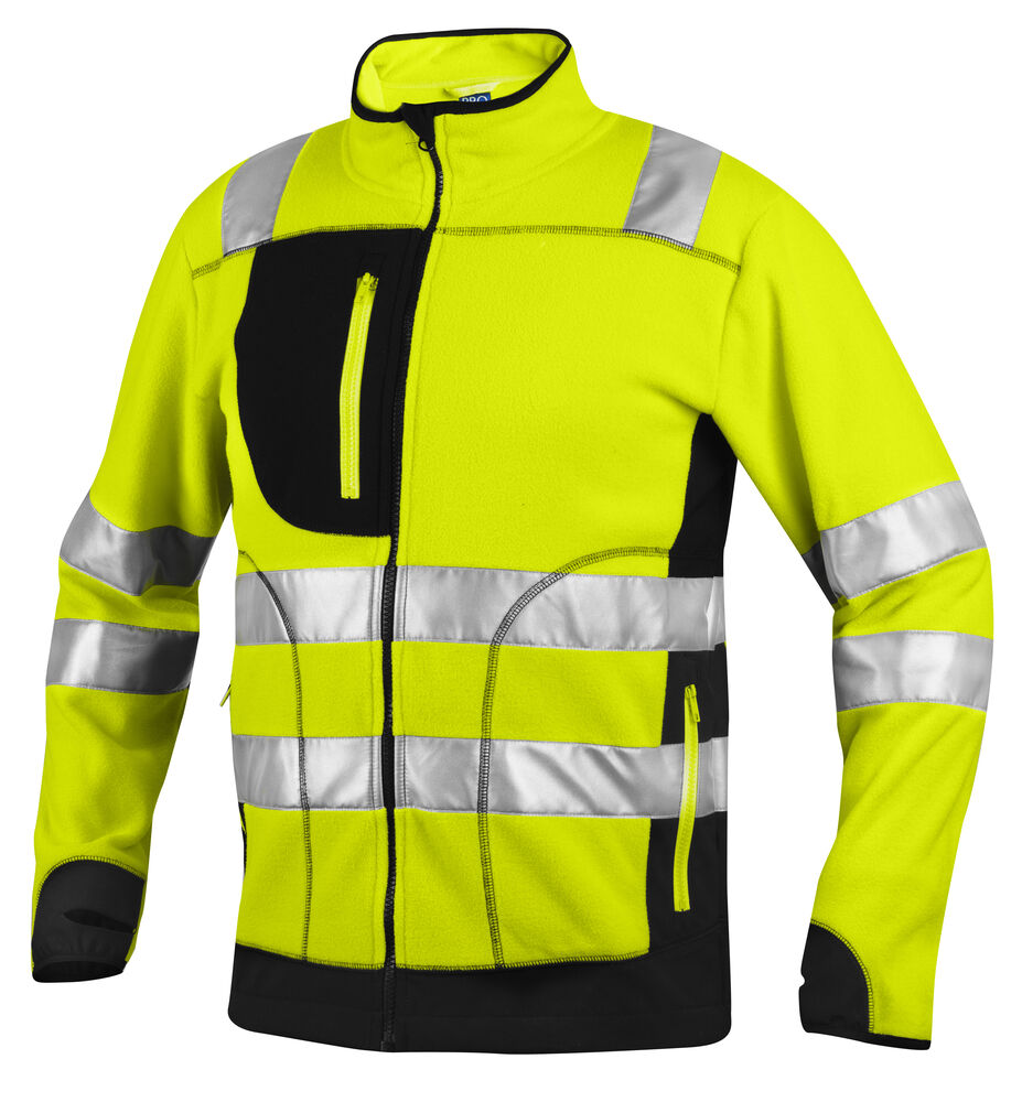 ProJob 6303 Warnschutz-Polarfleecejacke, Detailansicht