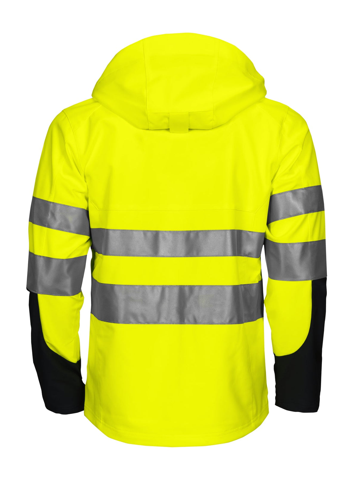 ProJob 6419 Warnschutz Softshelljacke Gelb/Schwarz Rückansicht