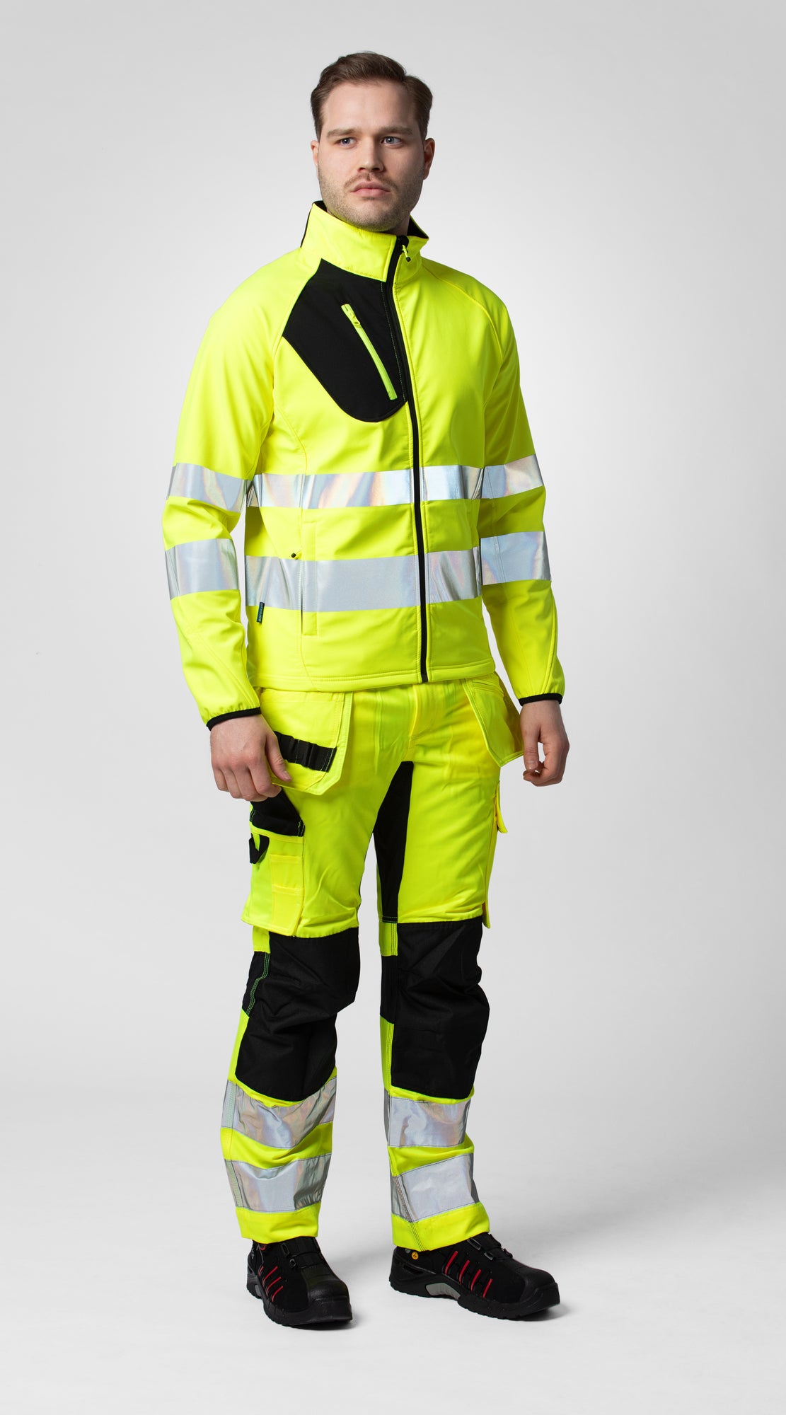 ProJob - 6432 2-lagige Warnschutz Softshell Jacke EN ISO Klasse 3/2