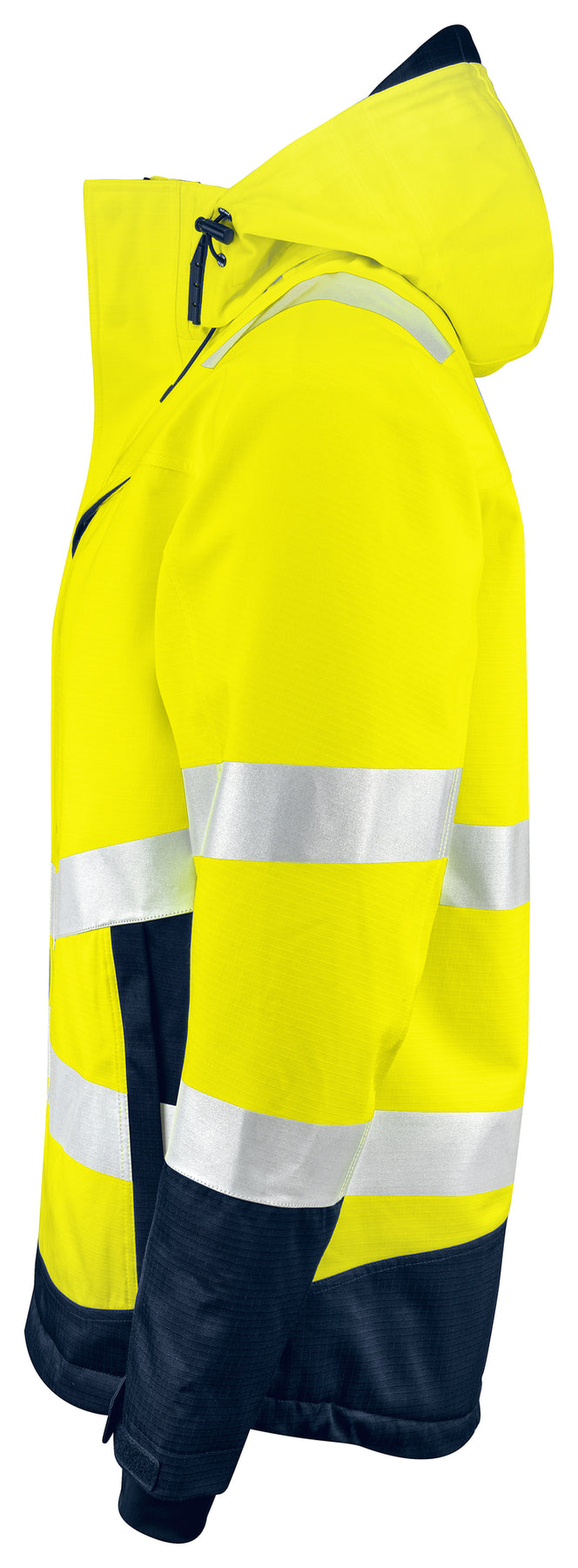 ProJob 6453 Warnschutz Funktionsjacke Gelb/Marine Seitenansicht links