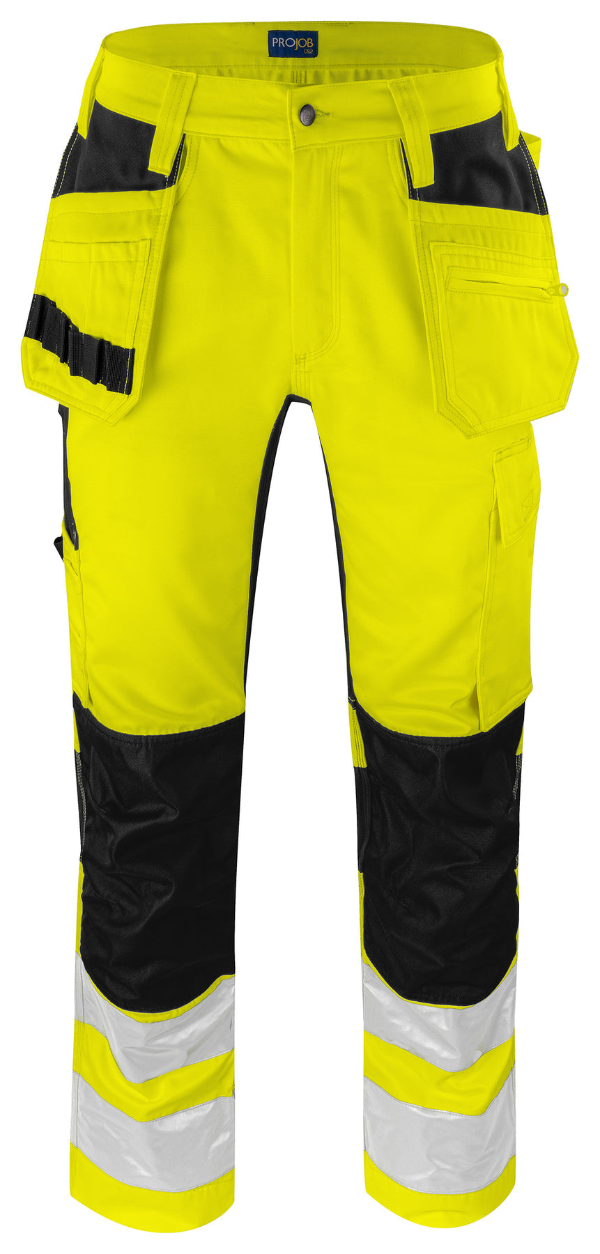ProJob 6570 Warnschutz Bundhose Gelb/Schwarz Vorderansicht