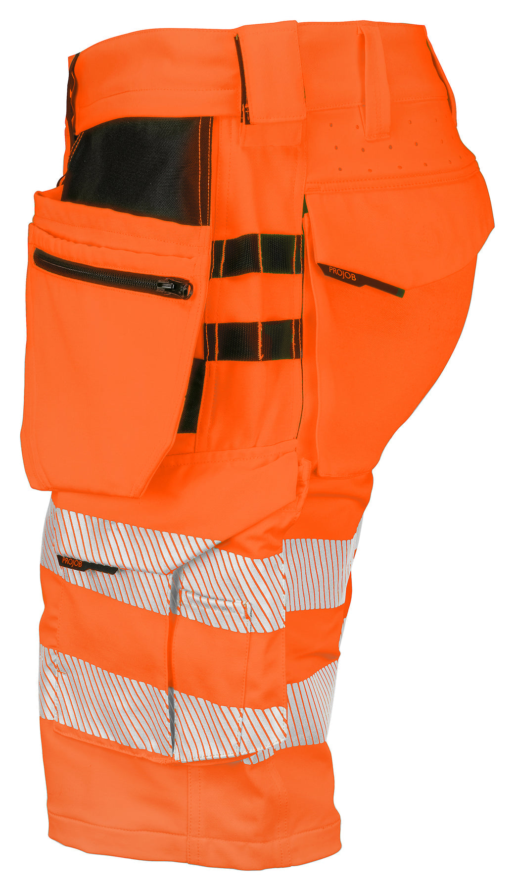 ProJob 6575 Warnschutz Shorts Orange/Schwarz Seitenansicht links