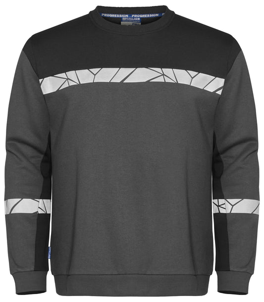 ProJob 7101 Sweatshirt Grau/Schwarz Vorderansicht