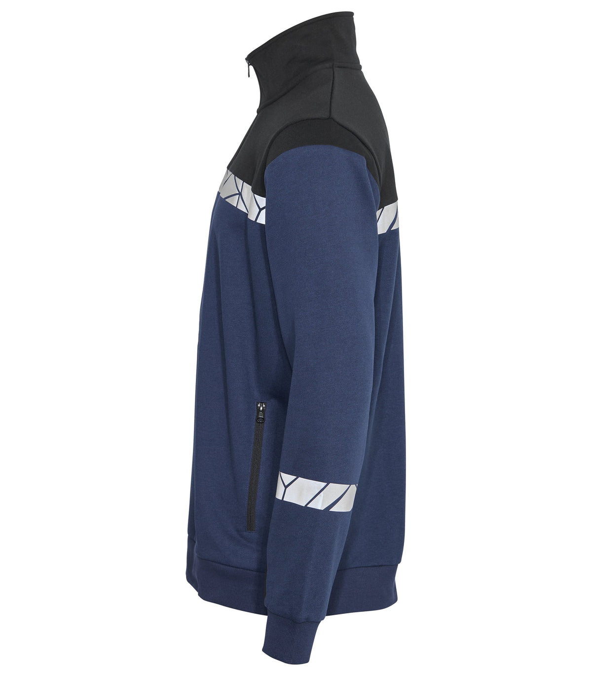 ProJob 7102 Sweatshirt Halfzip Navy/Schwarz Seitenansicht links
