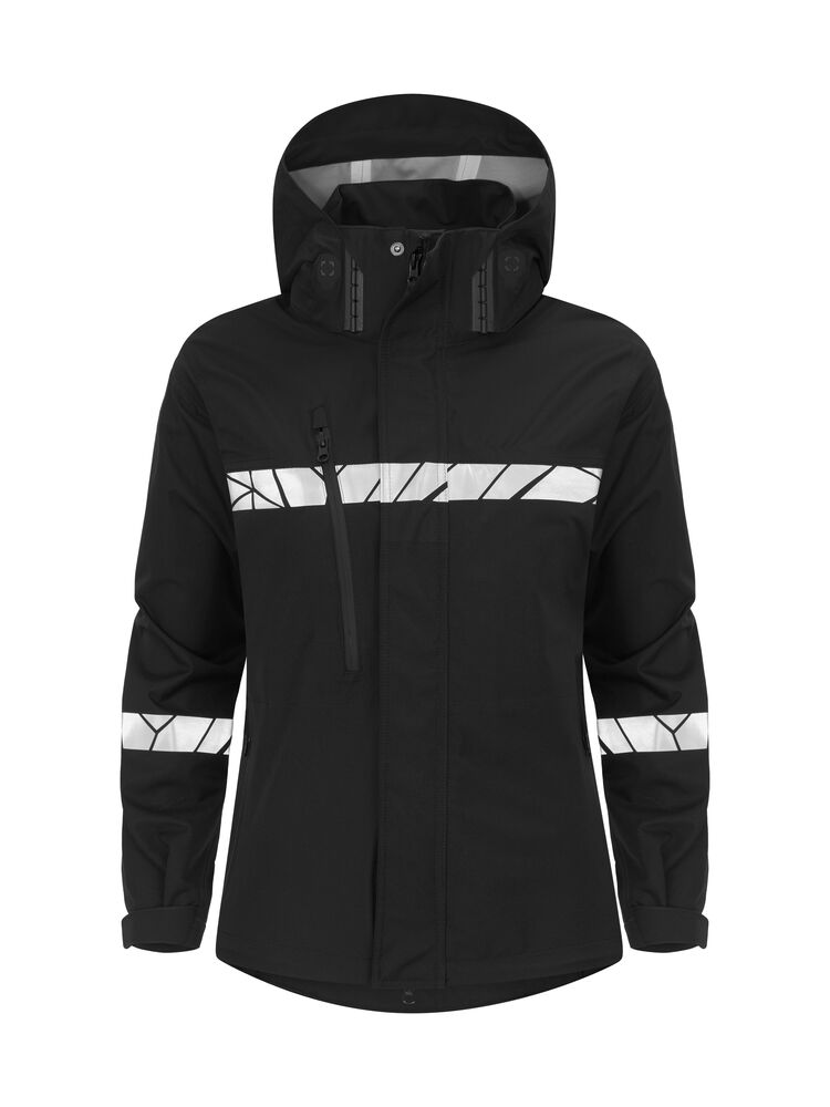 ProJob 7419 Shelljacke Damen Schwarz, Vorderansicht