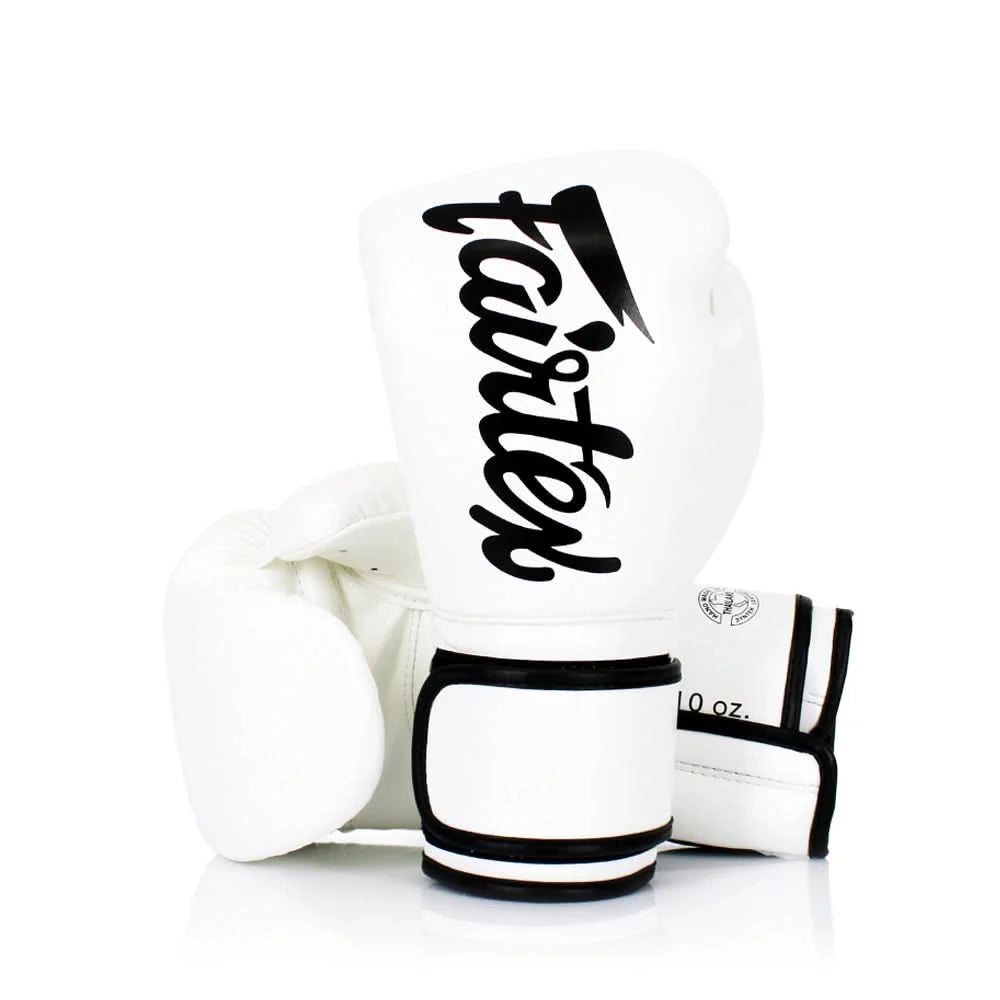 Fairtex BGV14 Boxhandschuhe aus Microfaser in Weiss, 10 und 14 oz