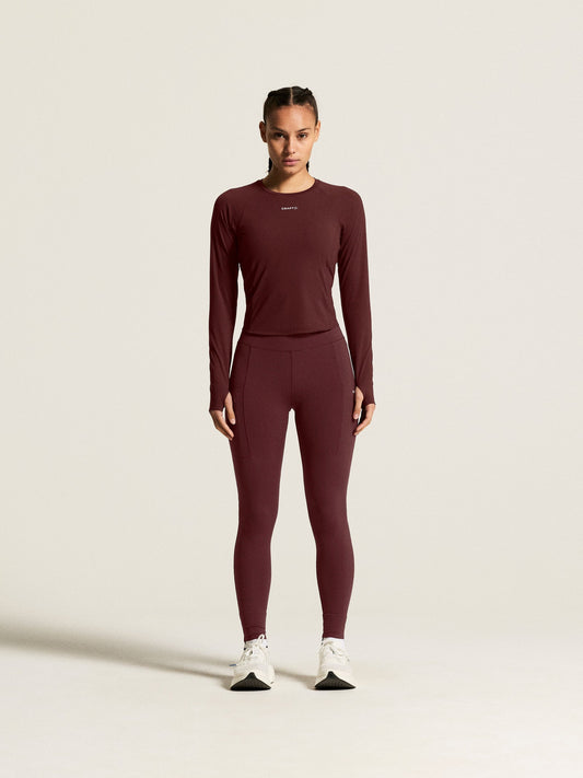 Craft Hypervent Tight Longsleeve Damen in Rot, Detailansicht