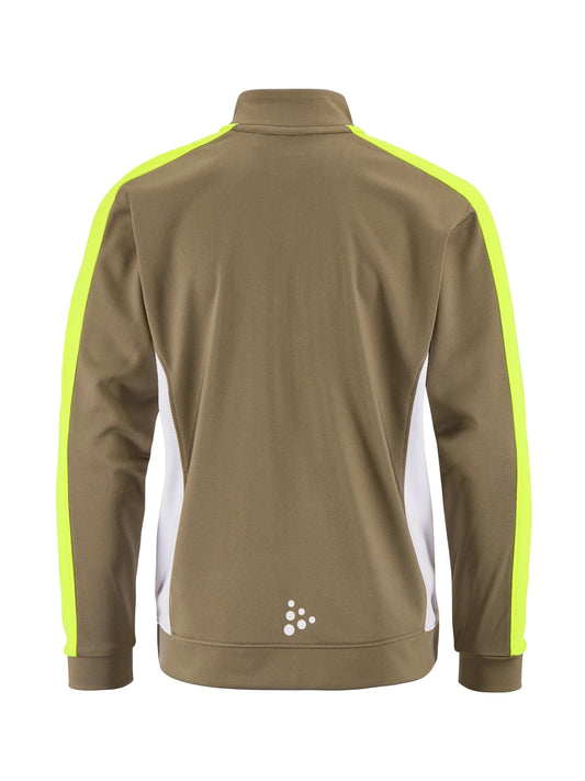 Craft Evolve 2.0 Contrast Full Zip Jacket Junior in Beige/Gelb, Rückansicht
