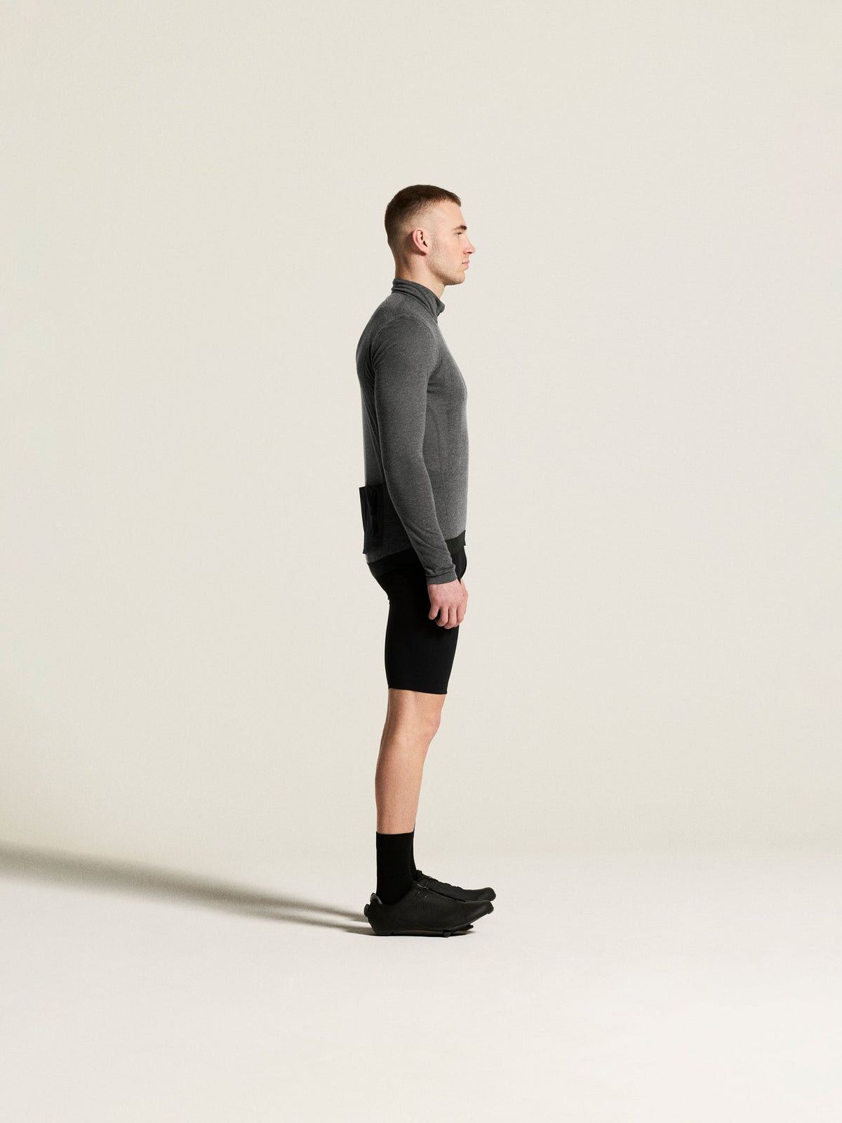 Craft SubZ Wool LS Jersey Herren in Schwarz meliert, Detailansicht