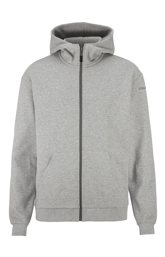 Craft Community 2.0 FZ Hoodie Herren in Grau meliert, Vorderansicht
