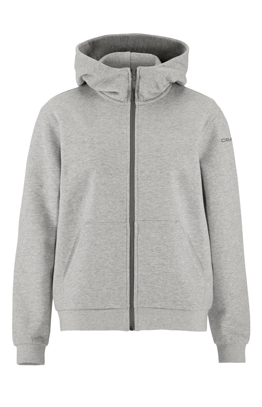 Craft Community 2.0 FZ Hoodie Damen in Grau meliert, Vorderansicht