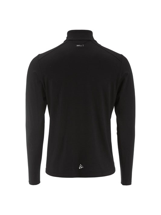 Craft Wool Wind HZ LS Herren in Schwarz, Rückansicht