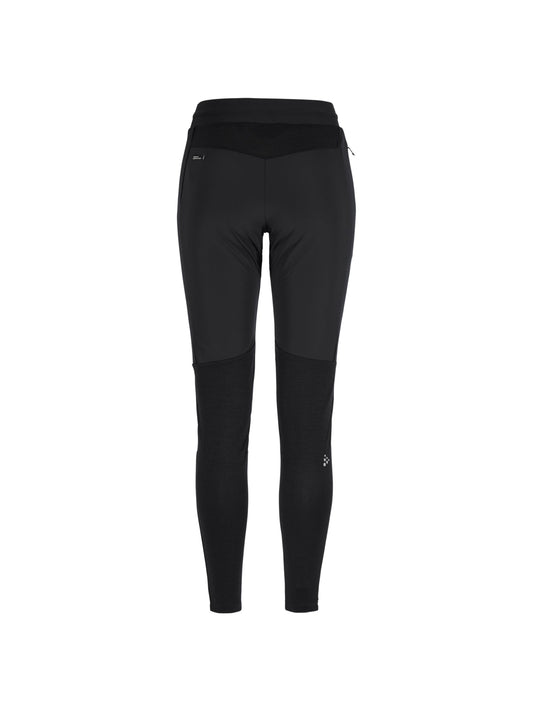 Craft Wool Wind Tights Damen in Schwarz, Rückansicht
