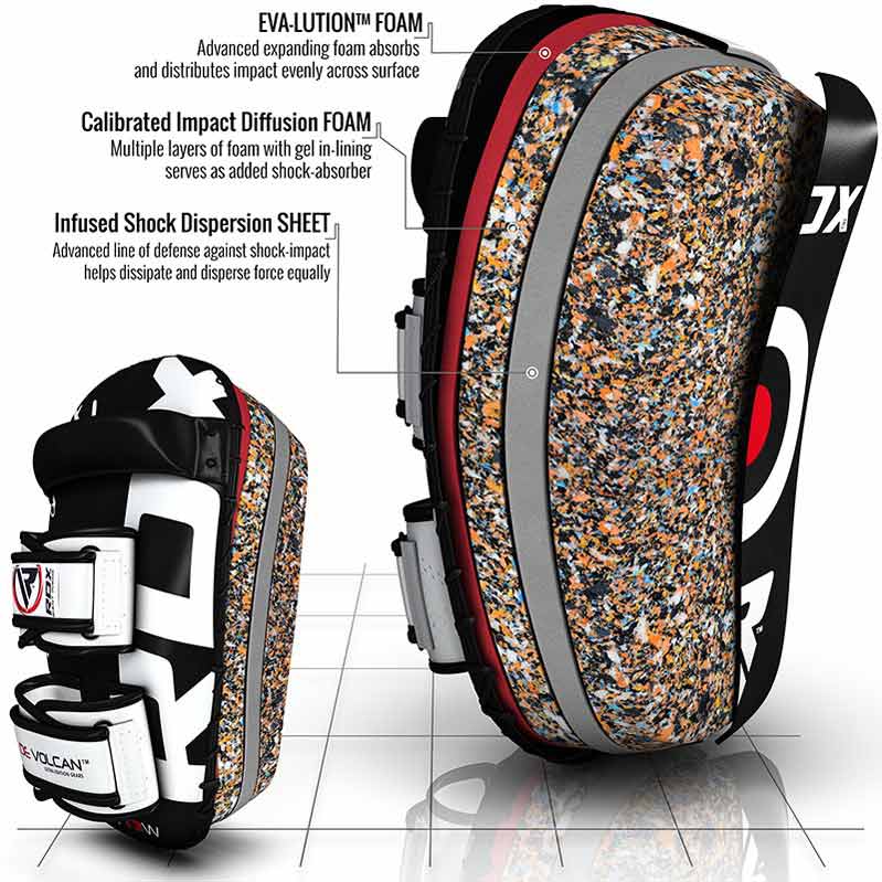 RDX ARM PAD KING White Black 1Paar