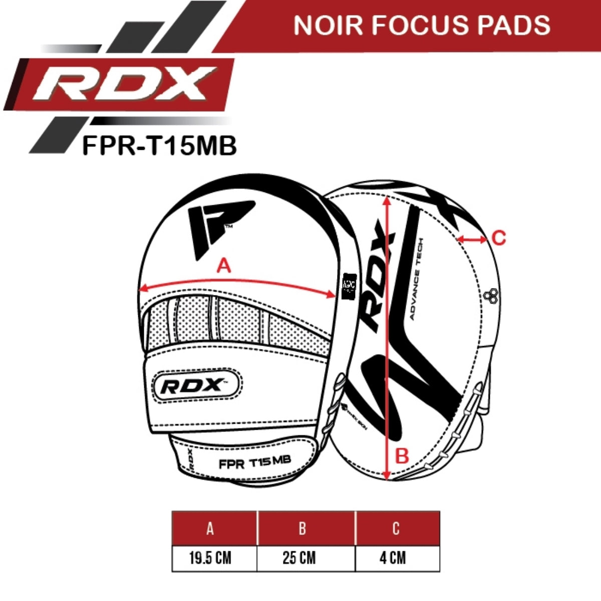 RDX Focus Pad T15 Matte Black