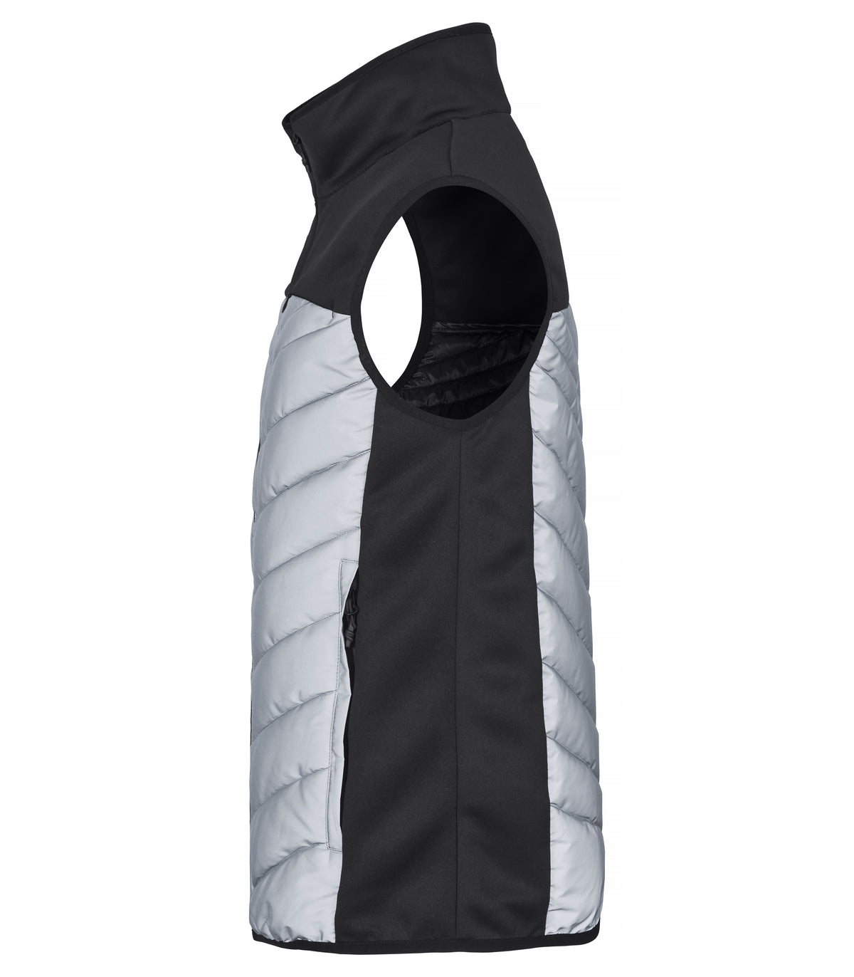 Clique Utah Vest Grau reflektierend, Seitenansicht links