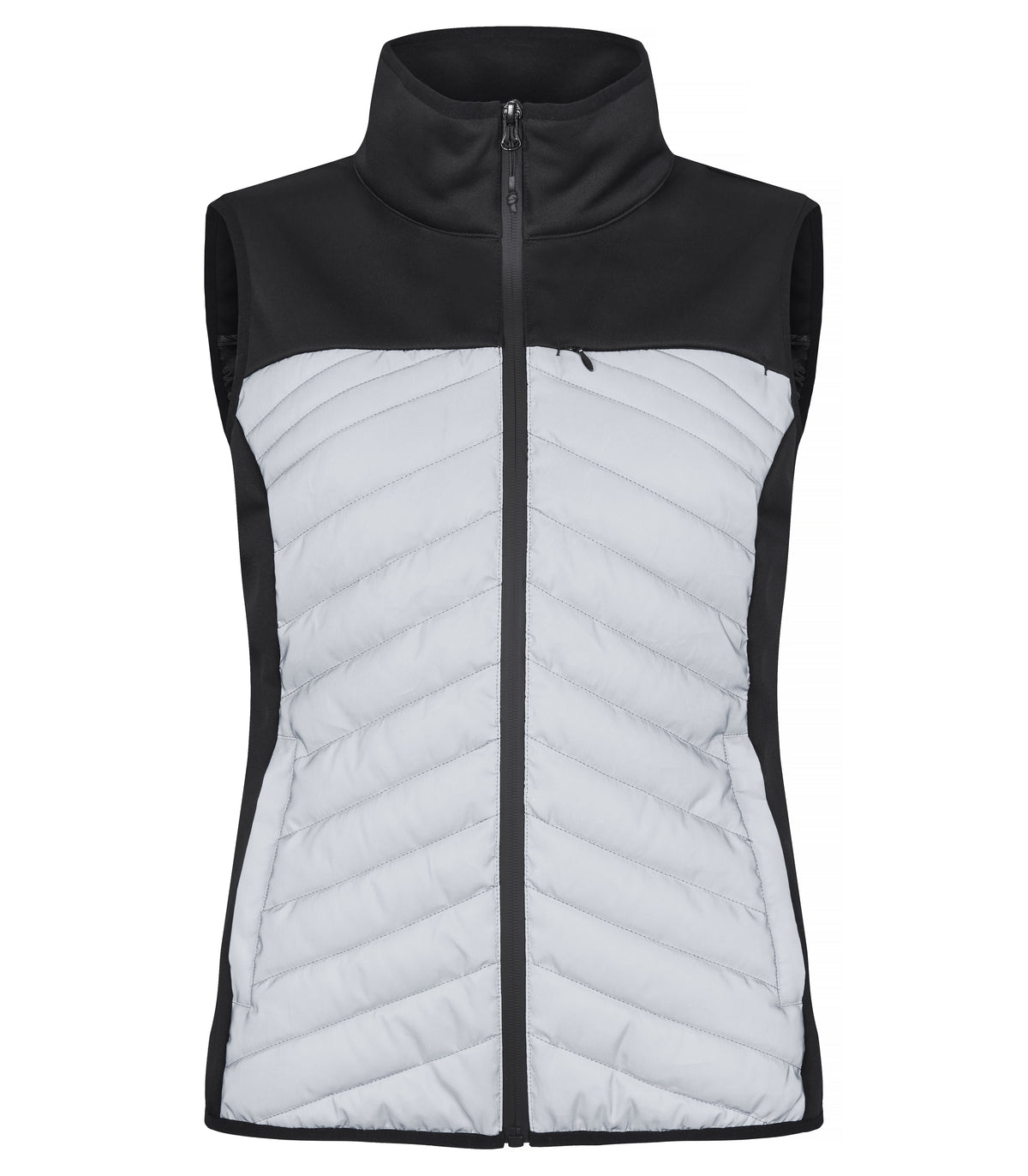 Clique Utah Vest Women Grau reflektierend, Vorderansicht