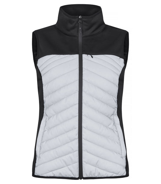 Clique Utah Vest Women Grau reflektierend, Vorderansicht