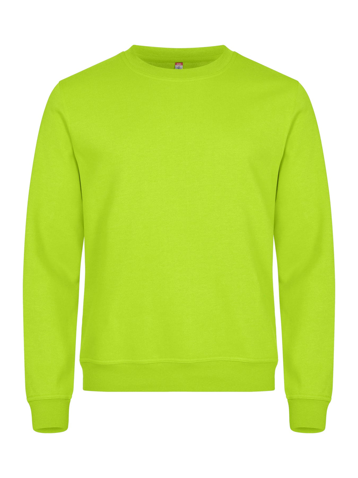 Clique Basic Roundneck Signalgrün, Vorderansicht