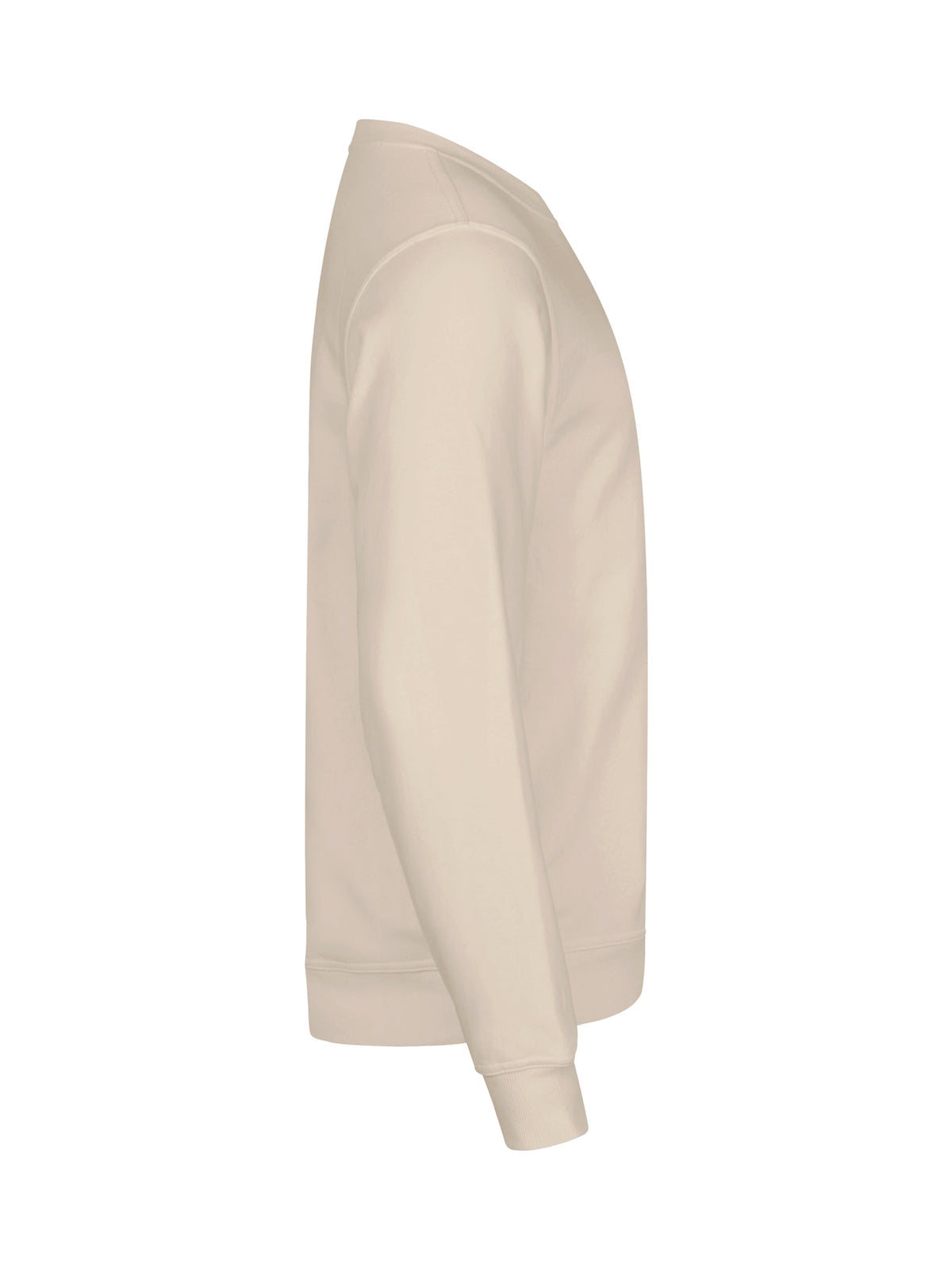 Clique Basic Roundneck Hellbeige, Seitenansicht rechts