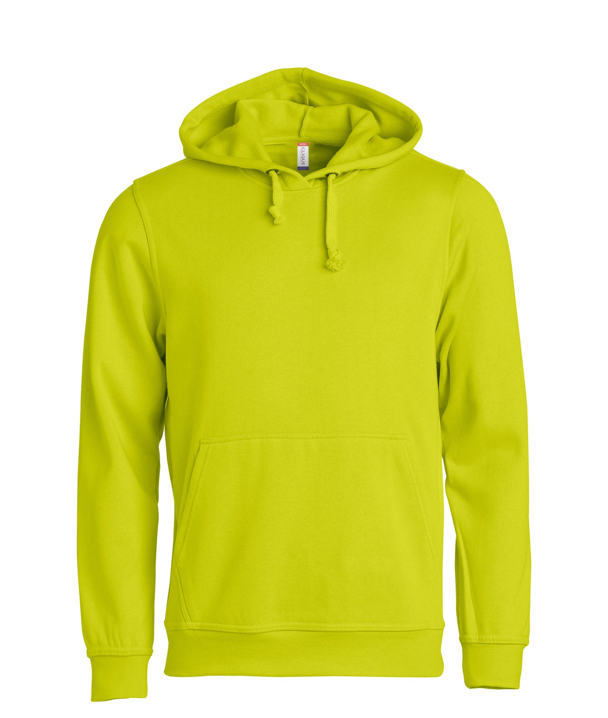 Clique Basic Hoody Signalgrün, Vorderansicht