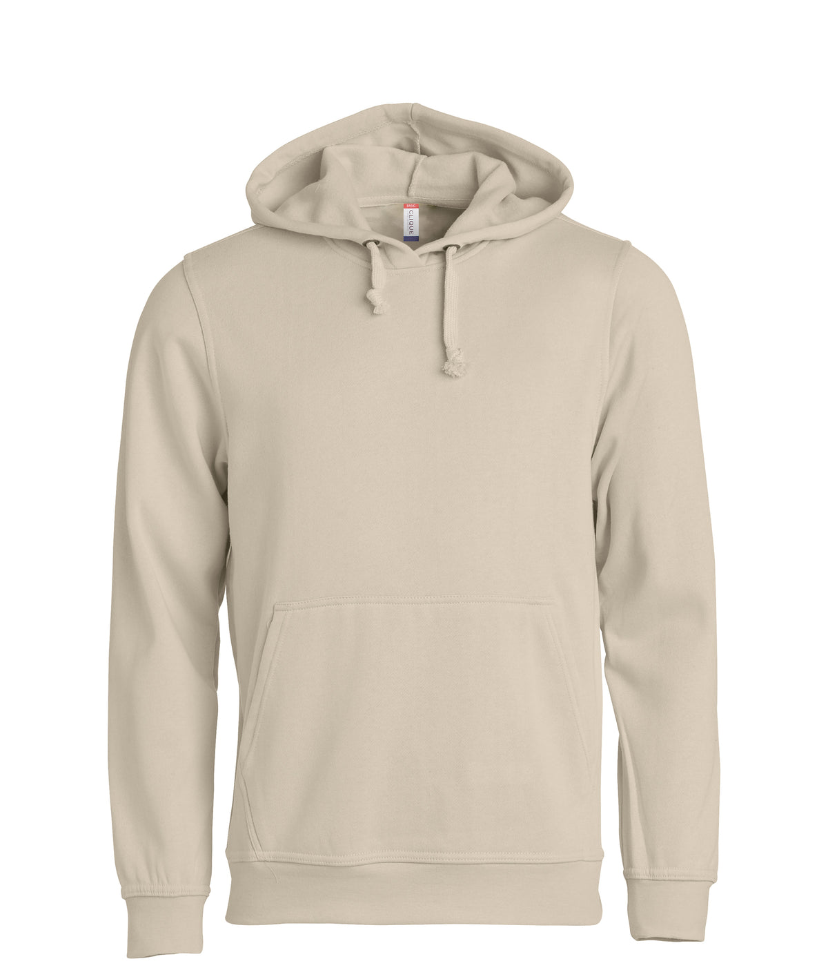 Clique Basic Hoody Hellbeige, Vorderansicht