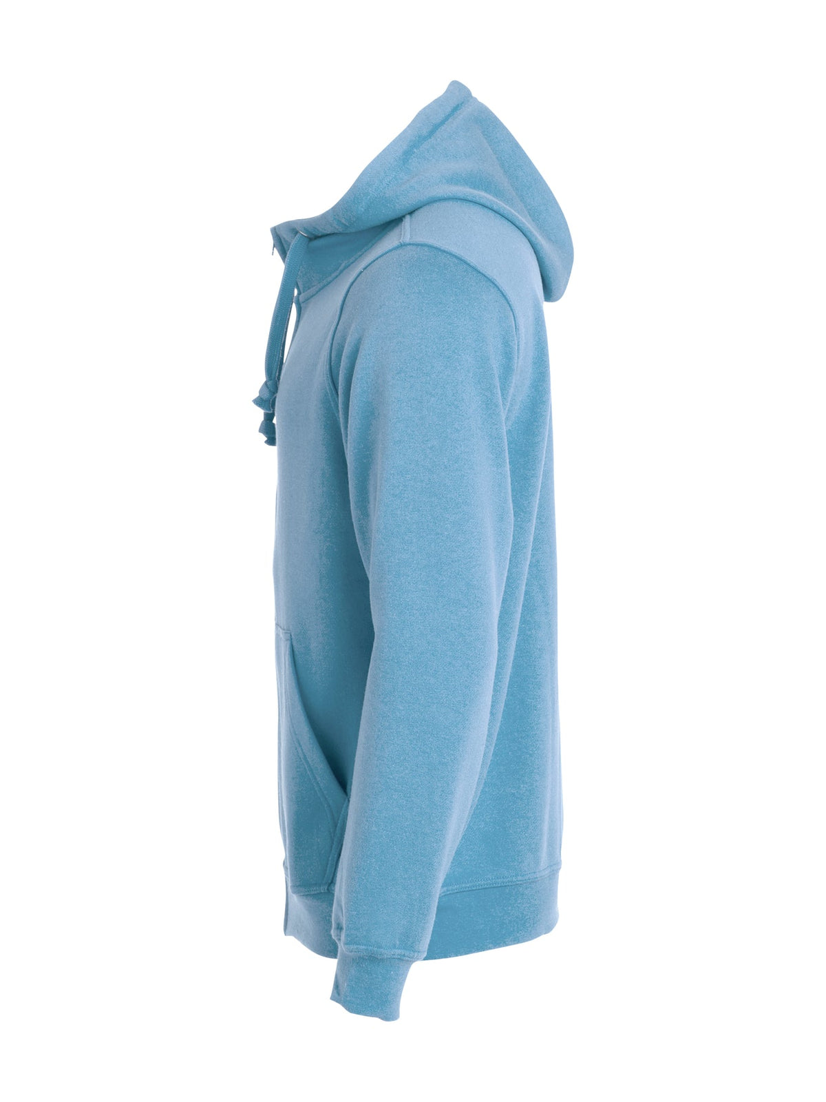 Clique Basic Hoody Full Zip Hellblau, Seitenansicht links