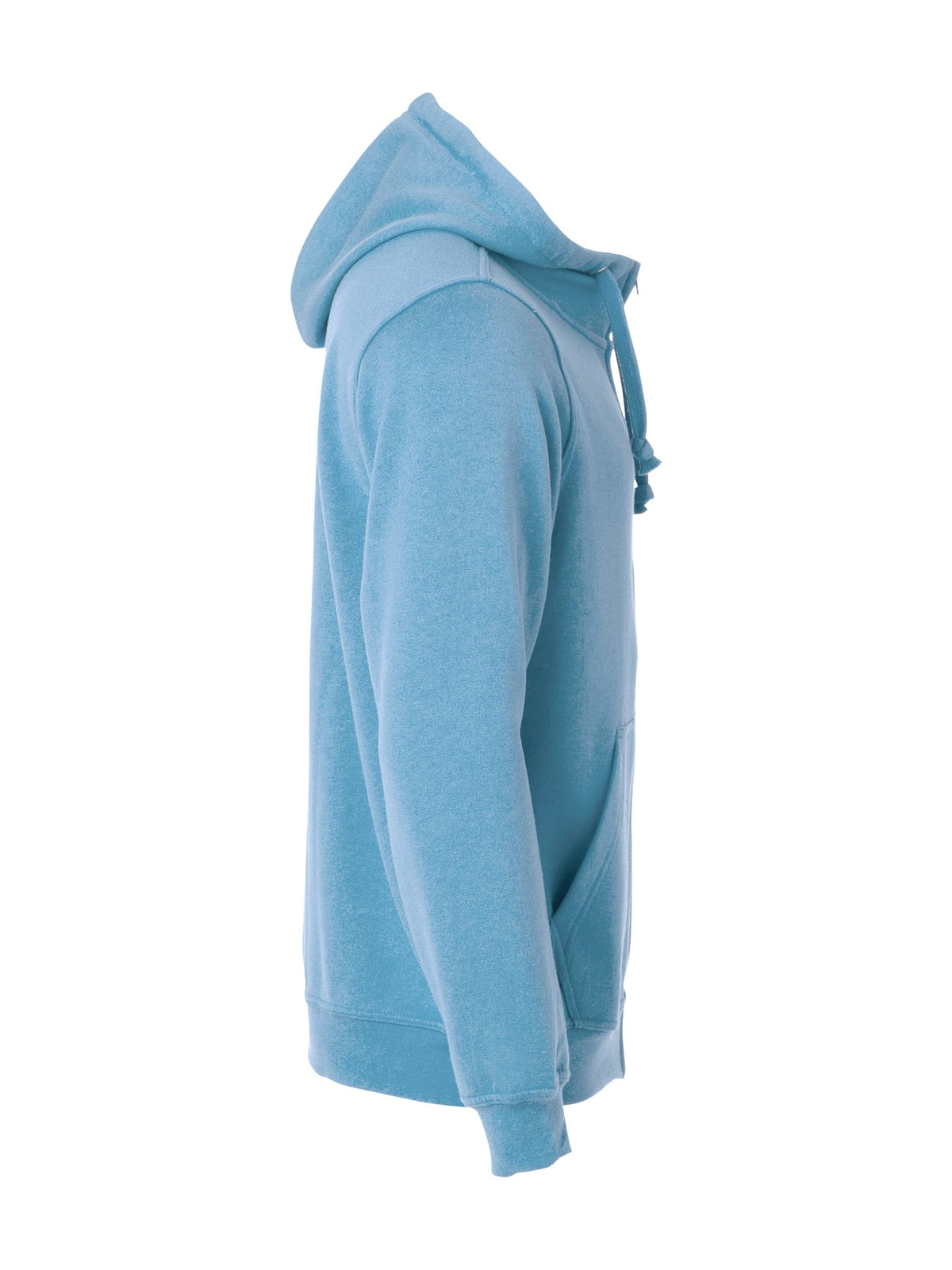 Clique Basic Hoody Full Zip Hellblau, Seitenansicht rechts