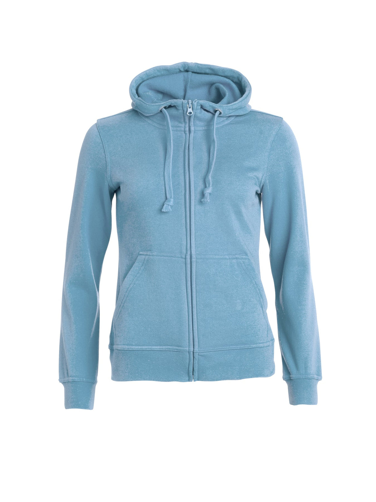 Clique Basic Hoody Full Zip Women Hellblau, Vorderansicht