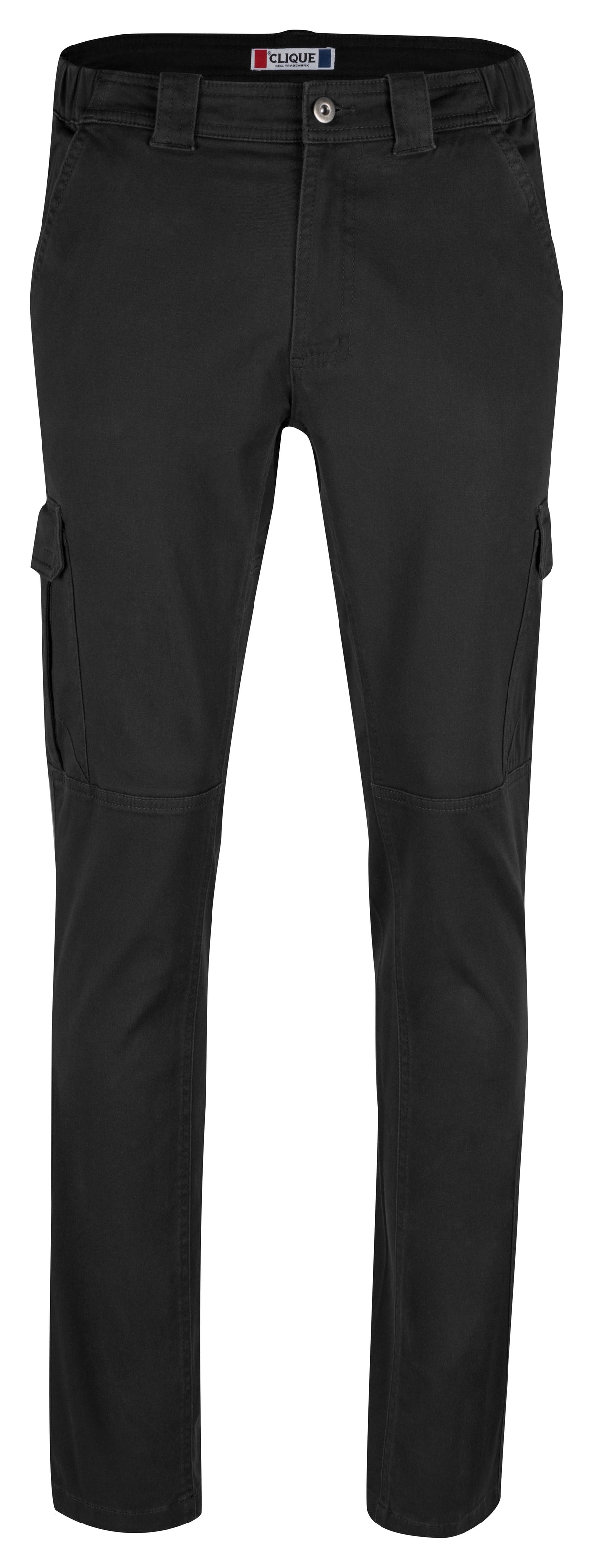 Clique Cargo Pocket Stretch Schwarz, Vorderansicht