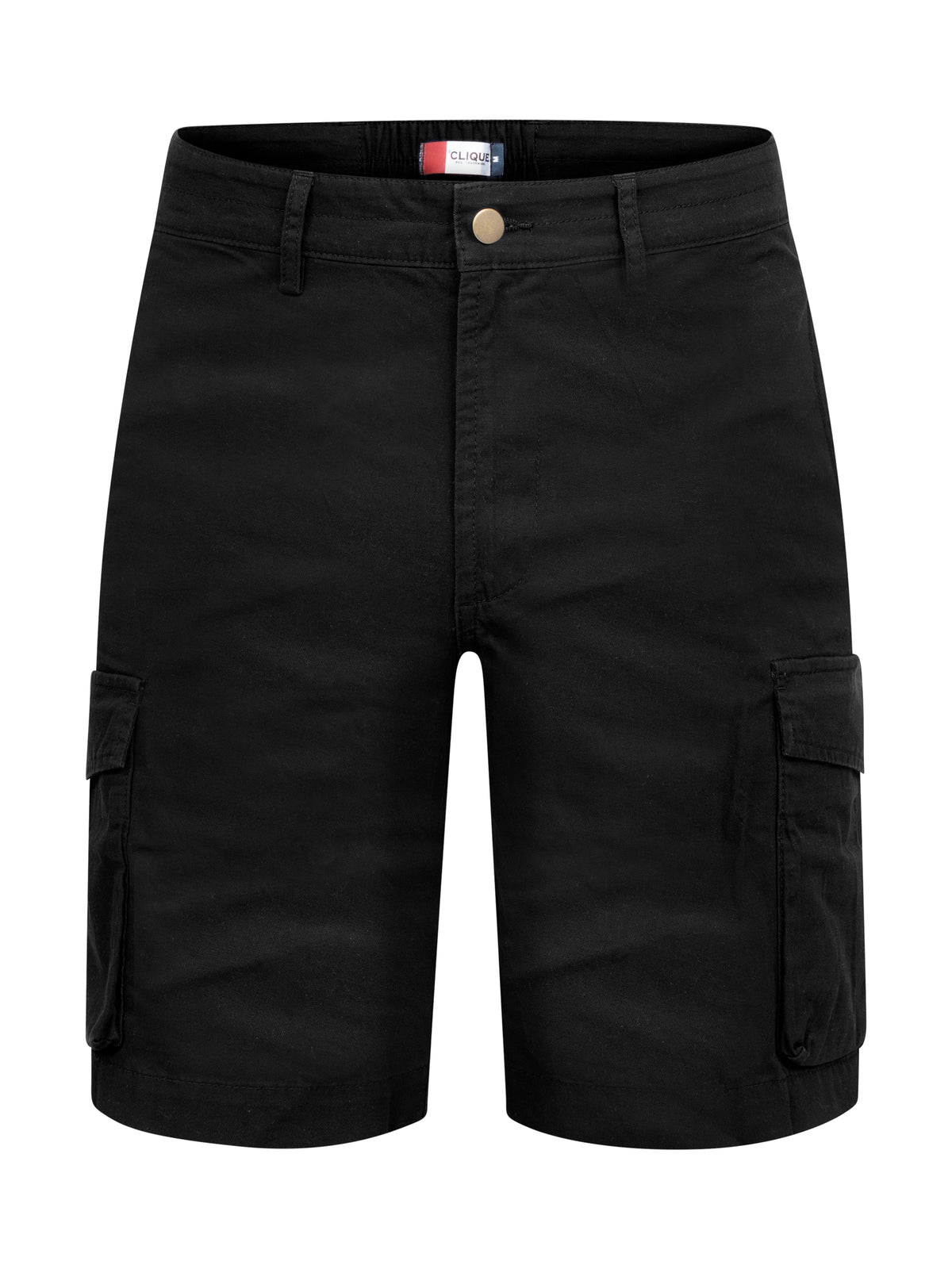 Clique Cargo Shorts Schwarz, Vorderansicht