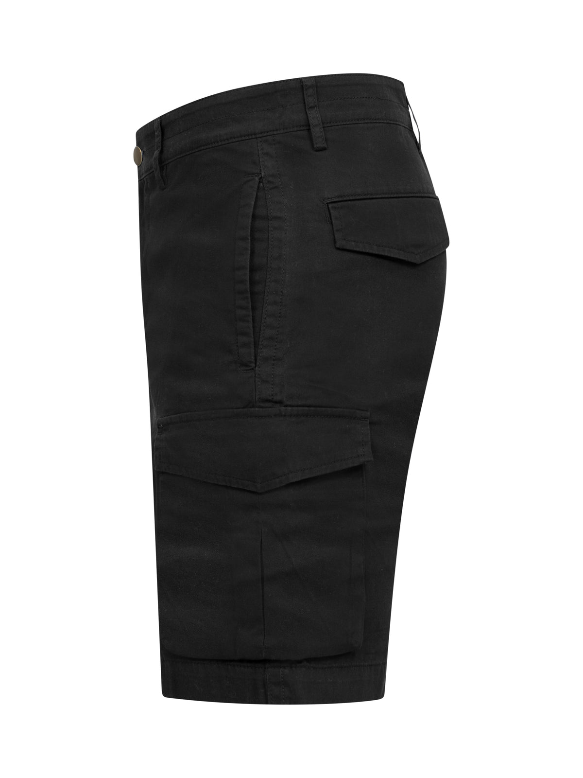 Clique Cargo Shorts Schwarz, Seitenansicht links