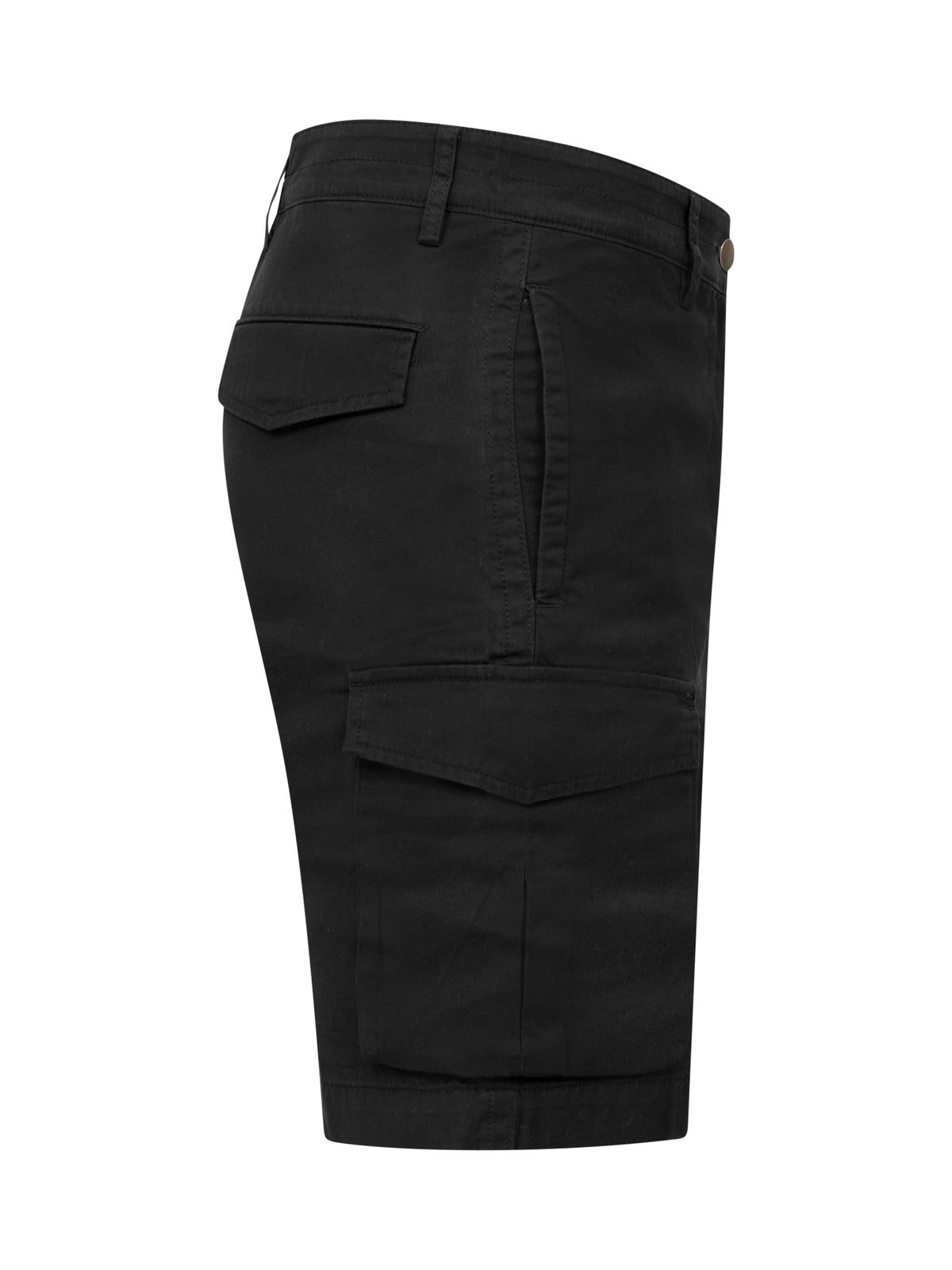 Clique Cargo Shorts Schwarz, Seitenansicht rechts