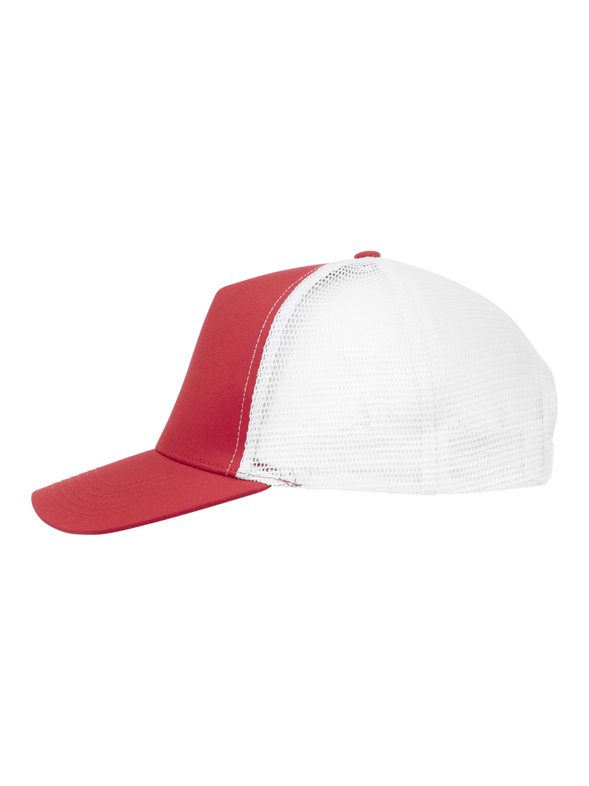 Clique Trucker Cap Rot/Weiss, Seitenansicht links