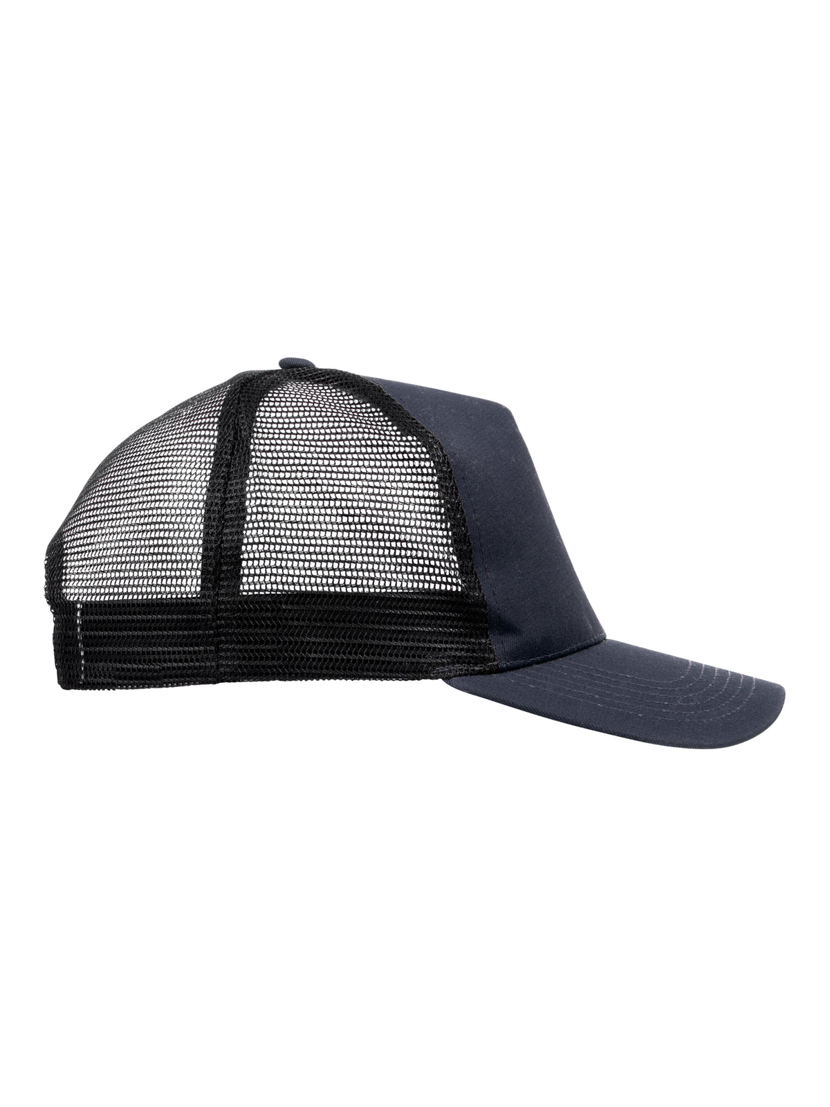 Clique Trucker Cap Dunkelmarine/Schwarz, Seitenansicht rechts