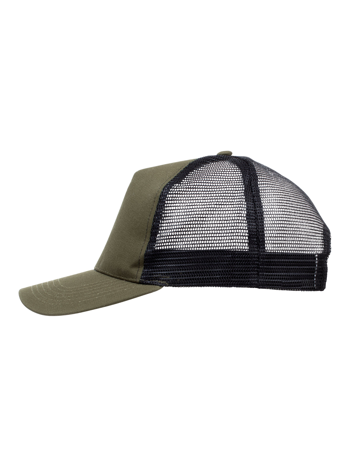 Clique Trucker Cap Moosgrün/Schwarz, Seitenansicht links