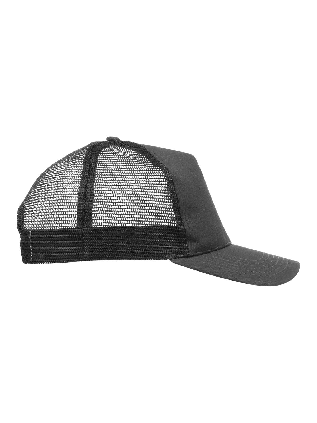 Clique Trucker Cap Metallgrau/Schwarz, Seitenansicht rechts