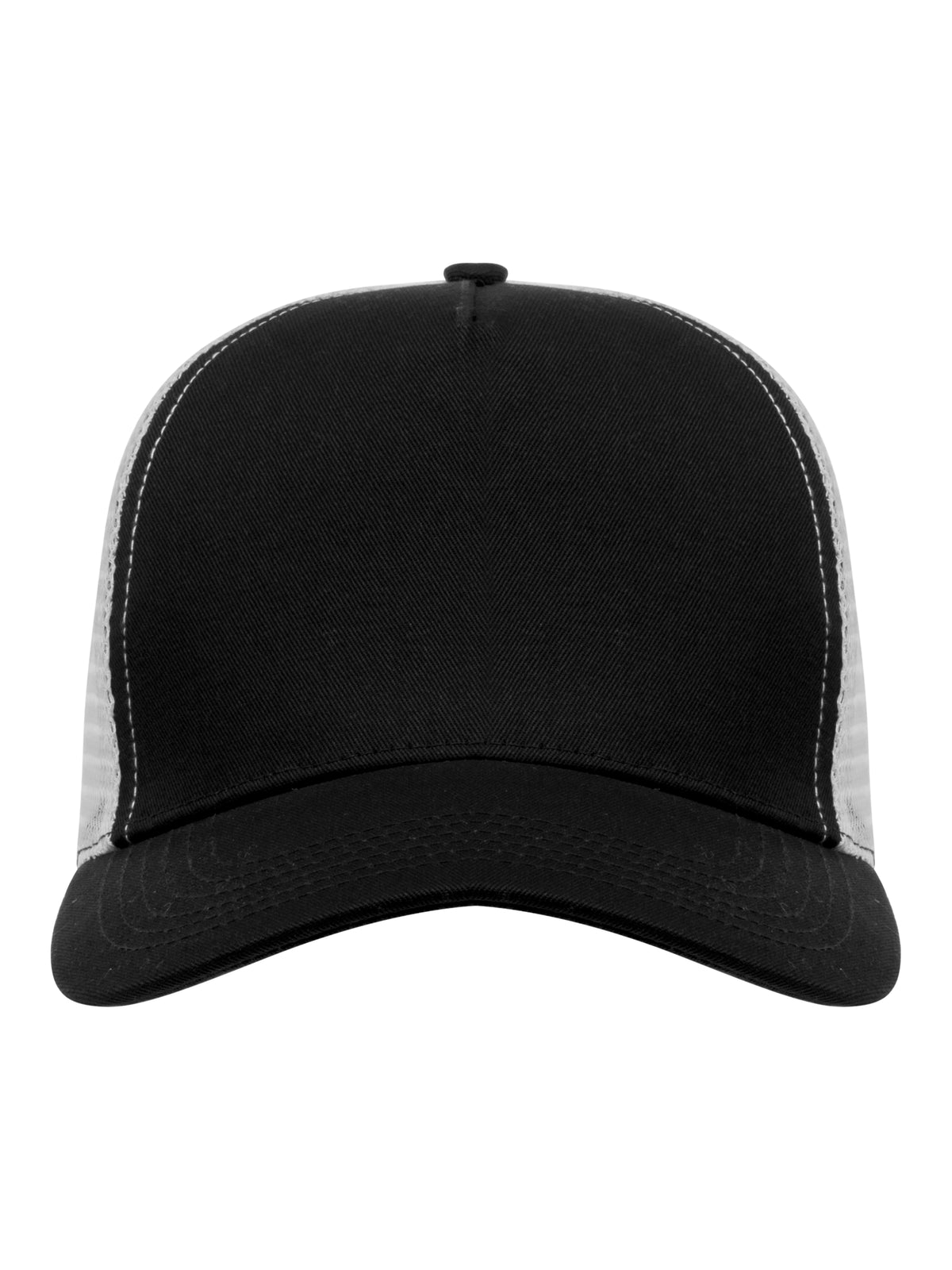 Clique Trucker Cap Schwarz/Weiss, Vorderansicht