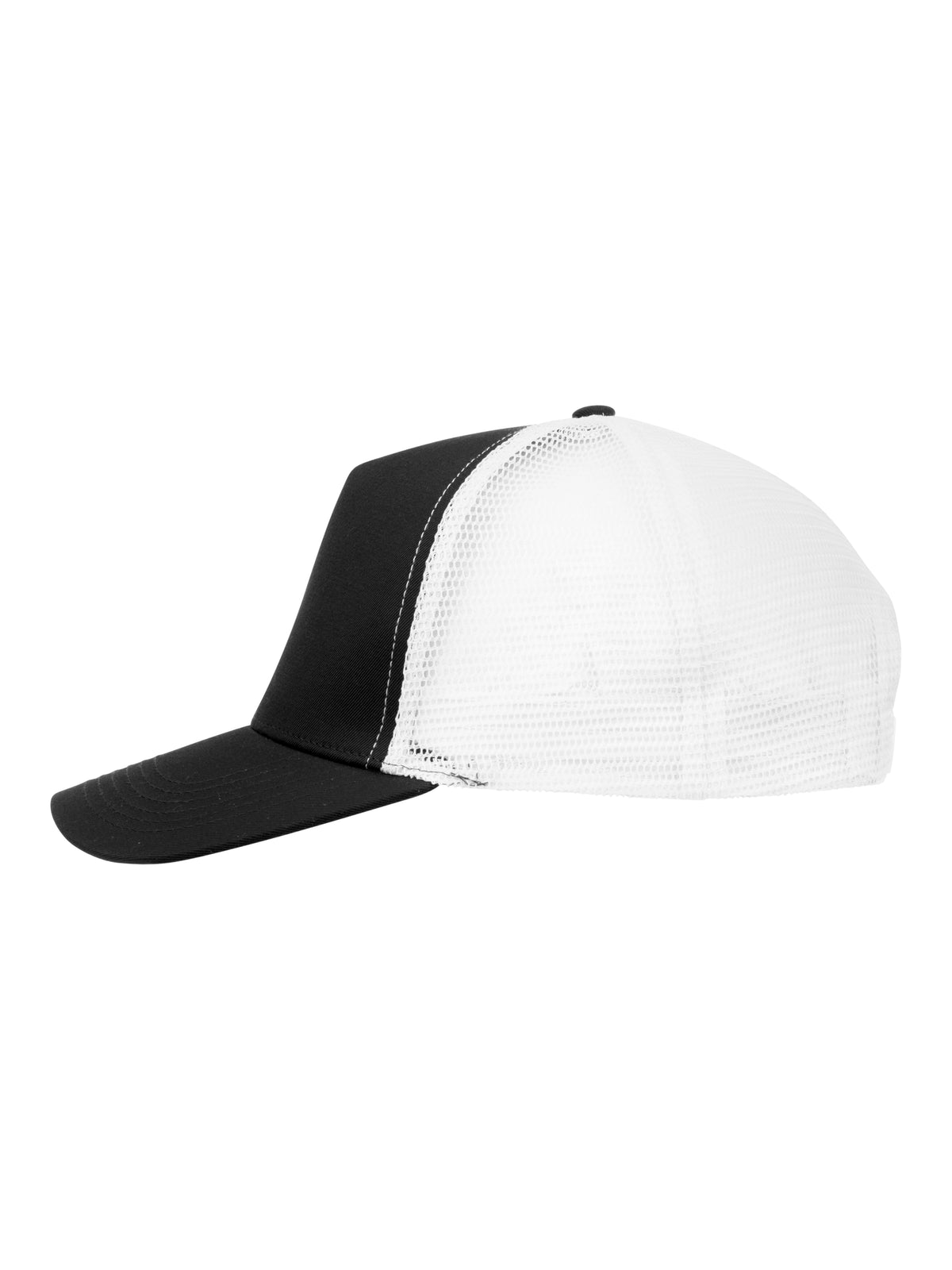 Clique Trucker Cap Schwarz/Weiss, Seitenansicht links