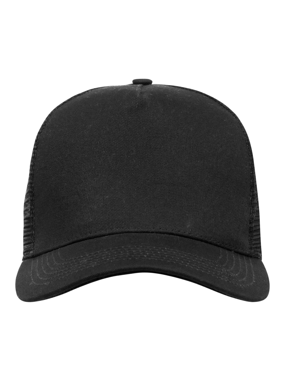 Clique Trucker Cap Schwarz/Schwarz, Vorderansicht