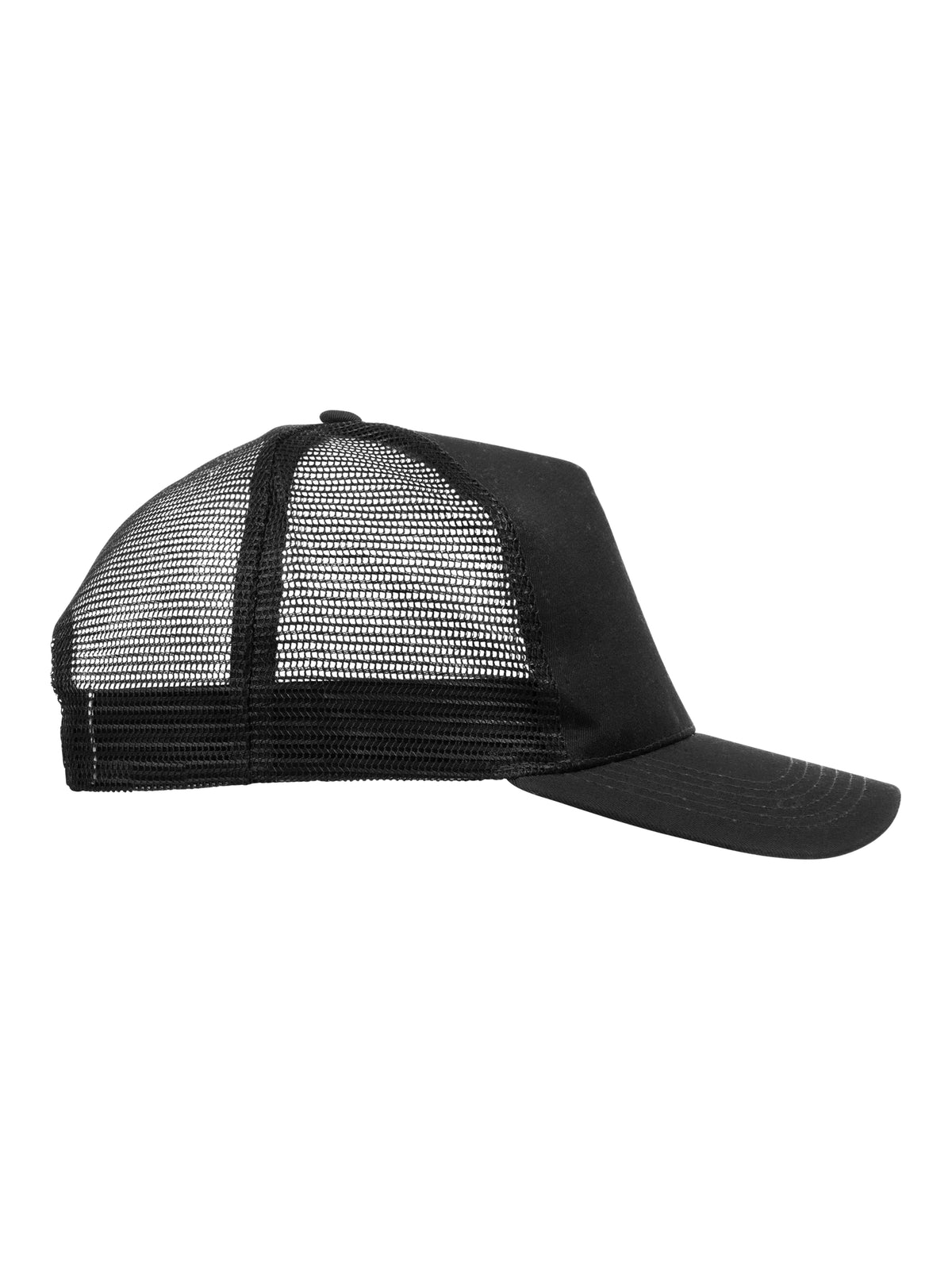 Clique Trucker Cap Schwarz/Schwarz, Seitenansicht rechts