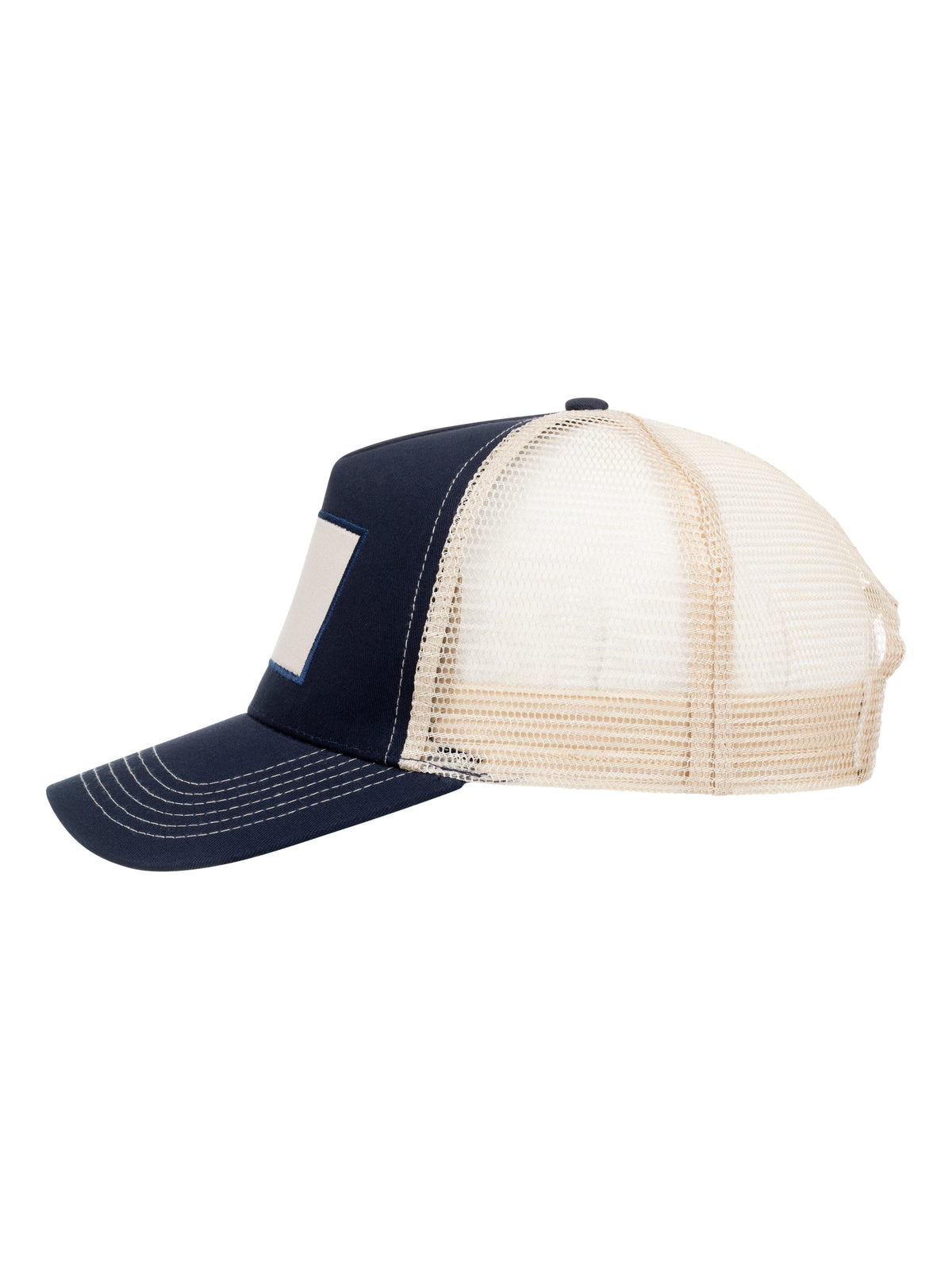 Clique Trucker Patch Cap Dunkelmarine, Seitenansicht links