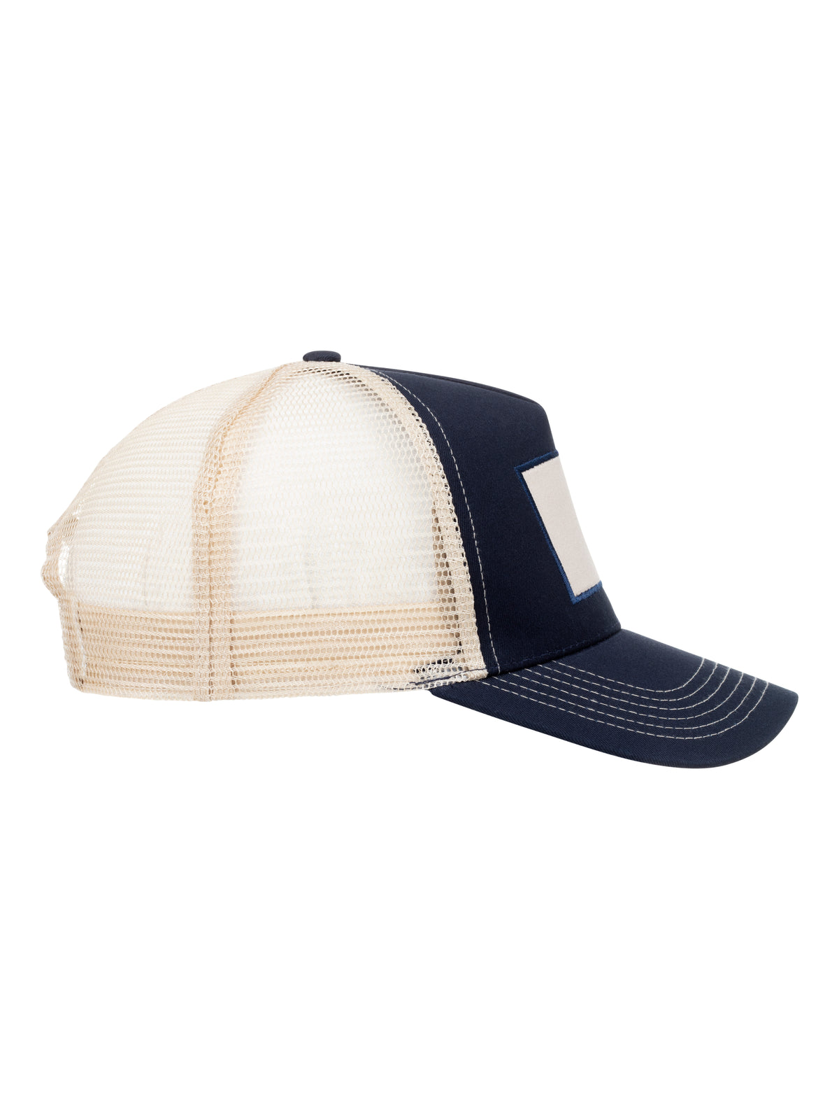 Clique Trucker Patch Cap Dunkelmarine, Seitenansicht rechts