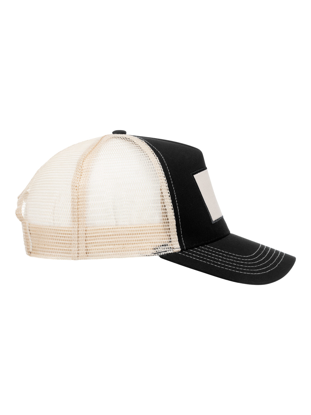 Clique Trucker Patch Cap Schwarz, Seitenansicht rechts