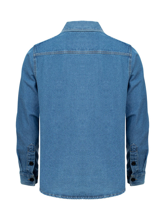 Clique Overshirt Denim, Rückansicht